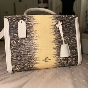 Coach Lizard print beige purse